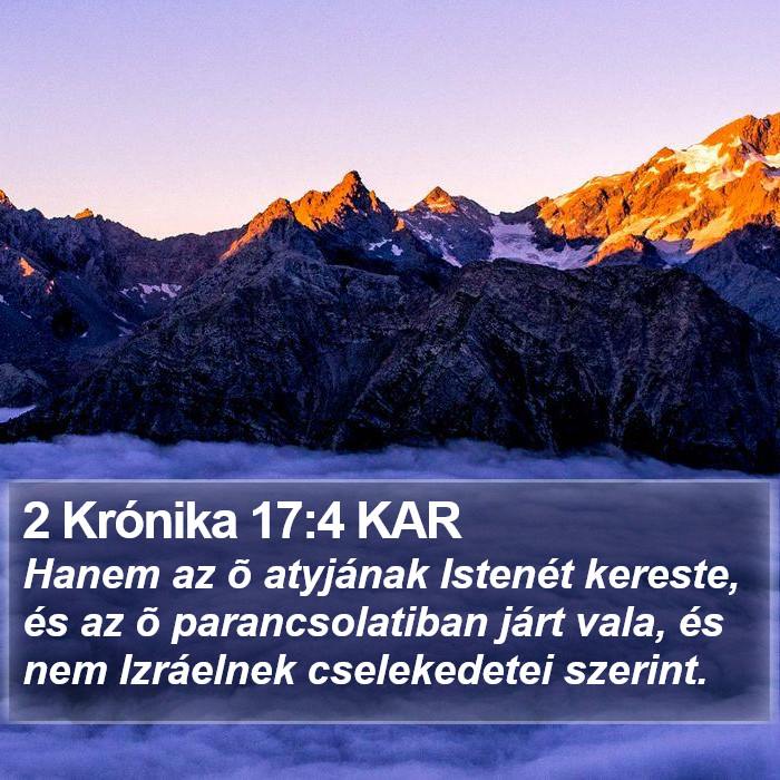 2 Krónika 17:4 KAR Bible Study