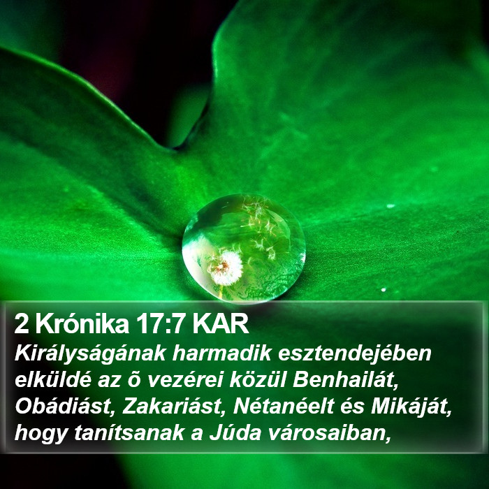 2 Krónika 17:7 KAR Bible Study