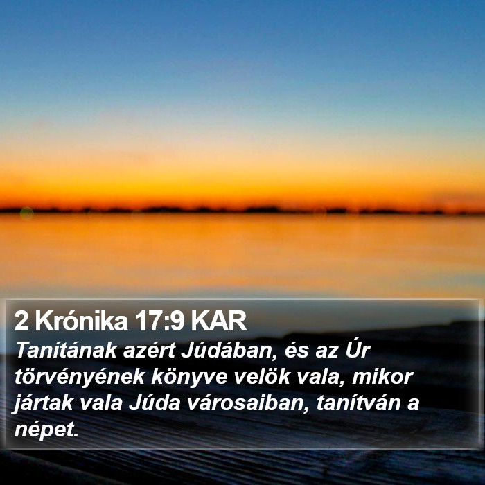 2 Krónika 17:9 KAR Bible Study