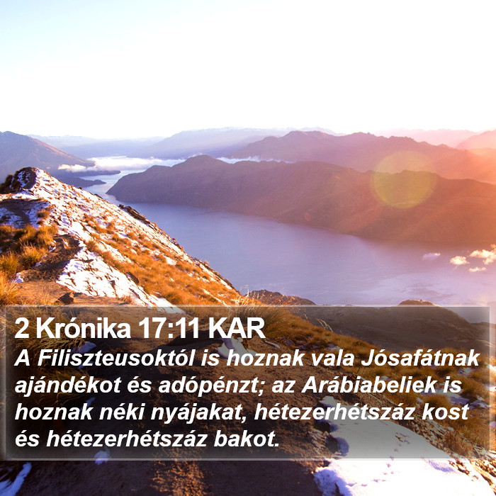 2 Krónika 17:11 KAR Bible Study