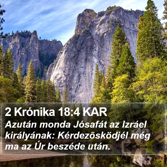 2 Krónika 18:4 KAR Bible Study