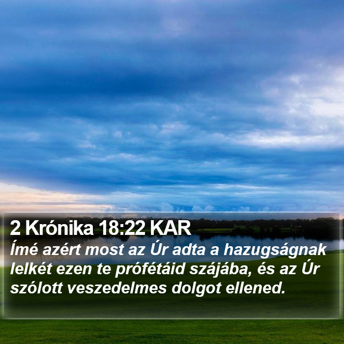 2 Krónika 18:22 KAR Bible Study