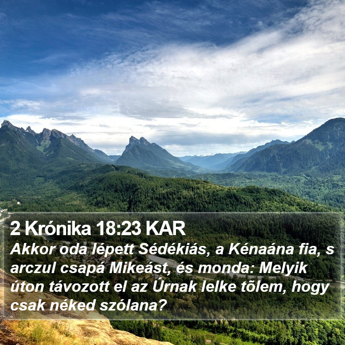 2 Krónika 18:23 KAR Bible Study