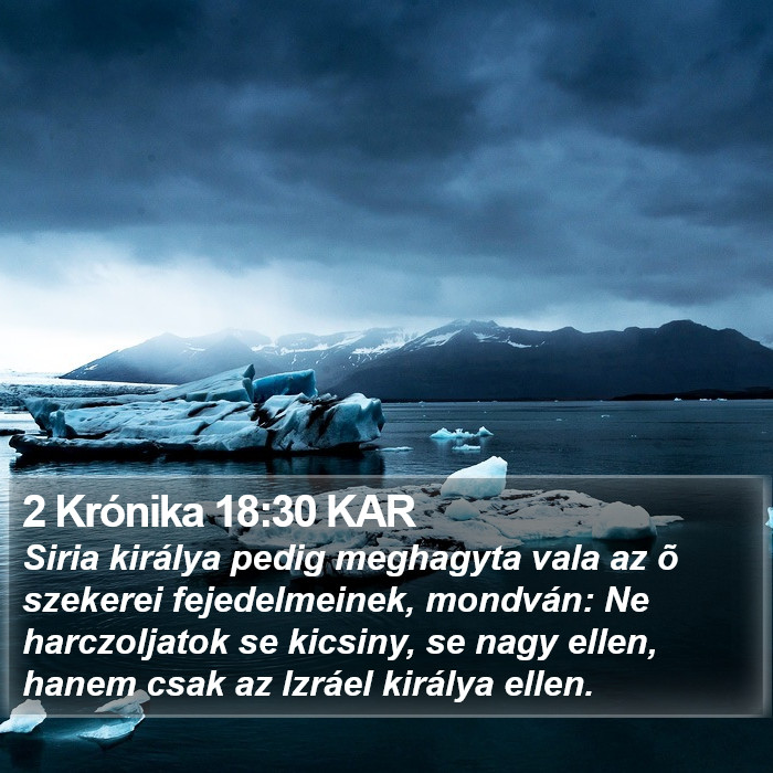 2 Krónika 18:30 KAR Bible Study