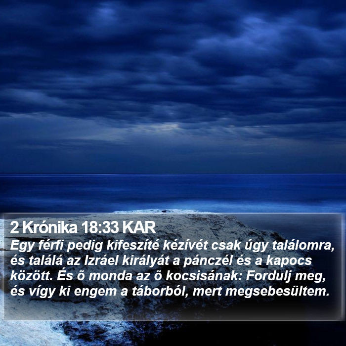 2 Krónika 18:33 KAR Bible Study