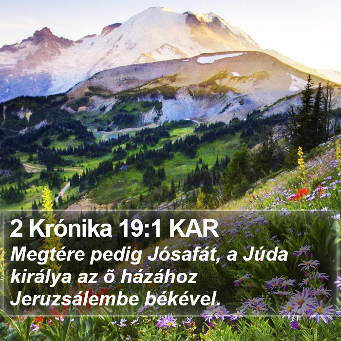 2 Krónika 19:1 KAR Bible Study