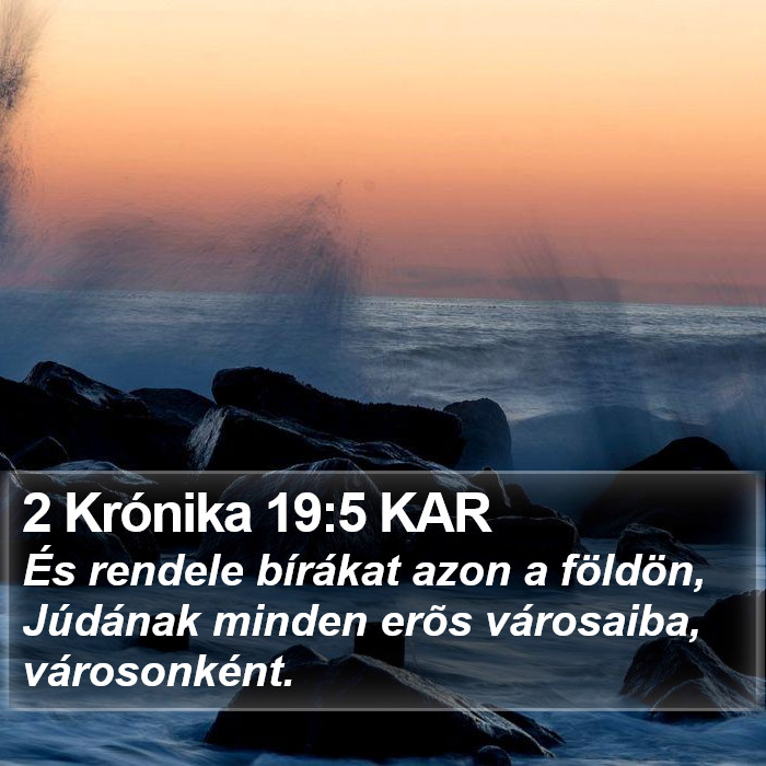 2 Krónika 19:5 KAR Bible Study