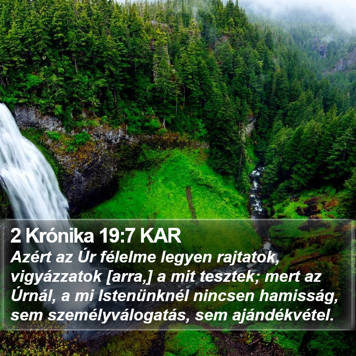 2 Krónika 19:7 KAR Bible Study