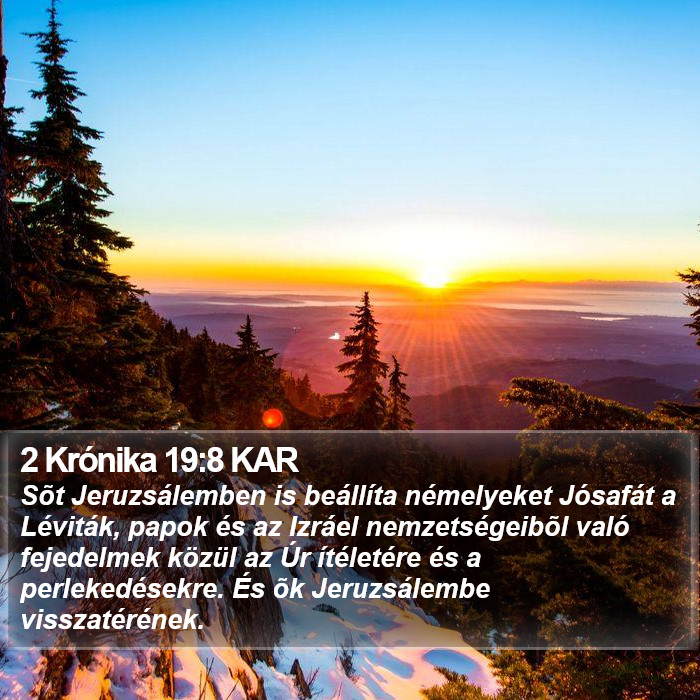 2 Krónika 19:8 KAR Bible Study