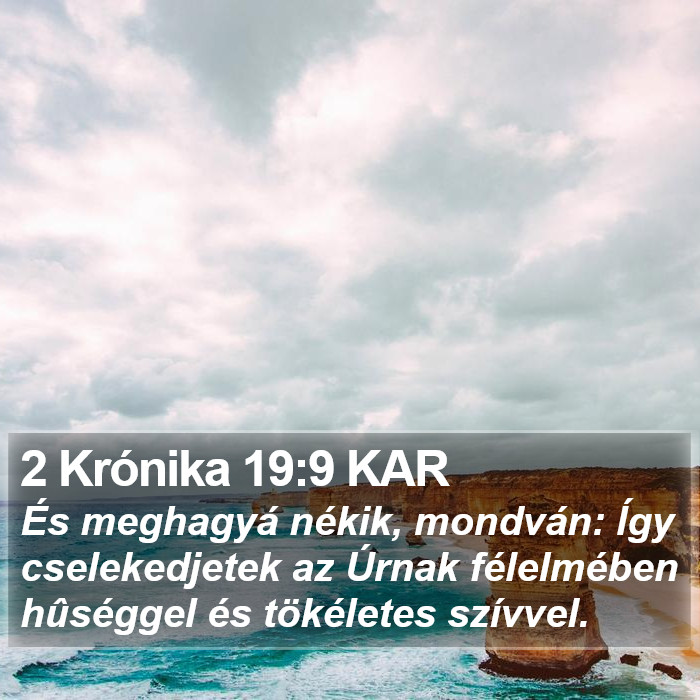 2 Krónika 19:9 KAR Bible Study