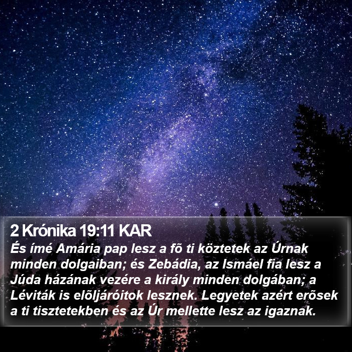 2 Krónika 19:11 KAR Bible Study