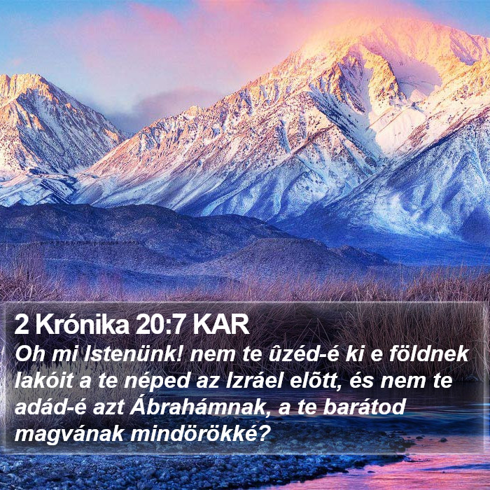 2 Krónika 20:7 KAR Bible Study