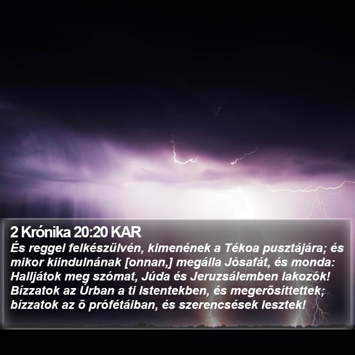 2 Krónika 20:20 KAR Bible Study