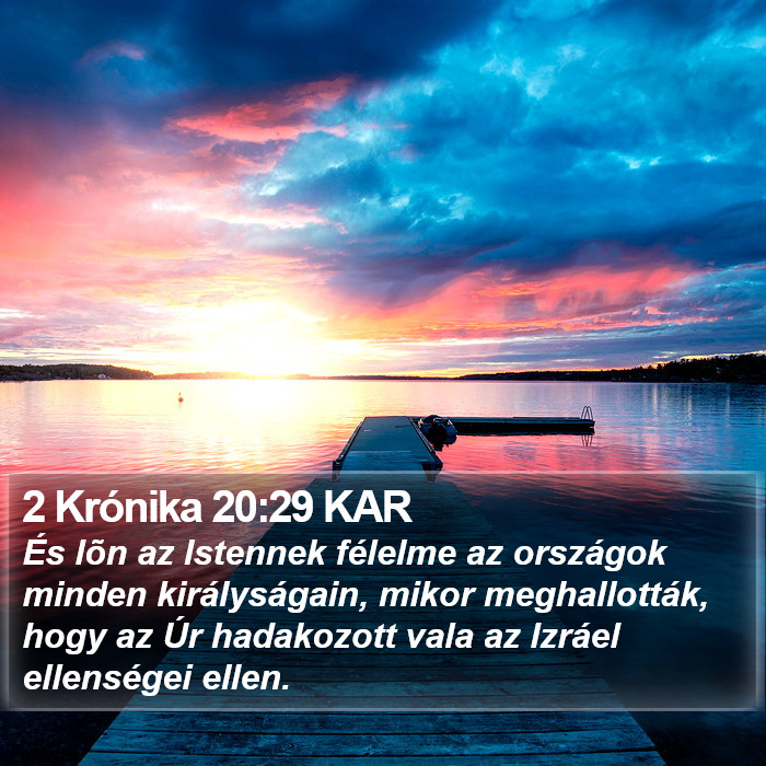 2 Krónika 20:29 KAR Bible Study