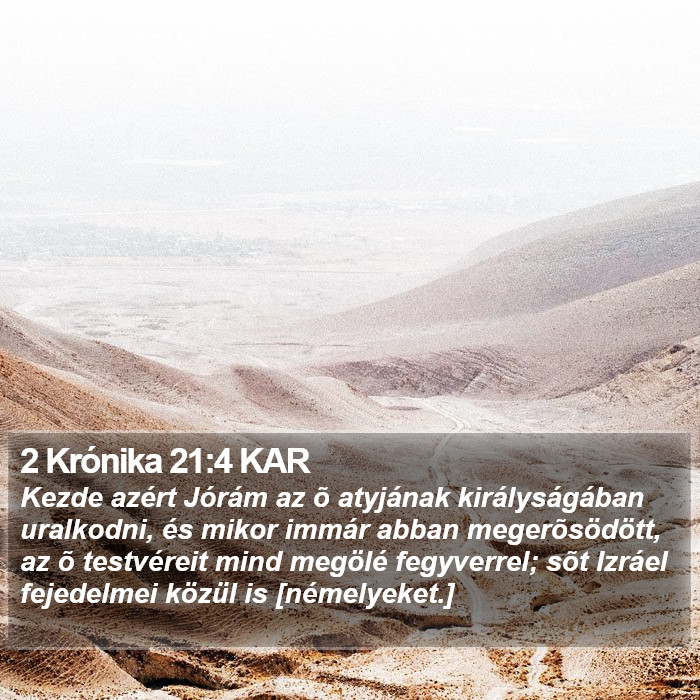 2 Krónika 21:4 KAR Bible Study