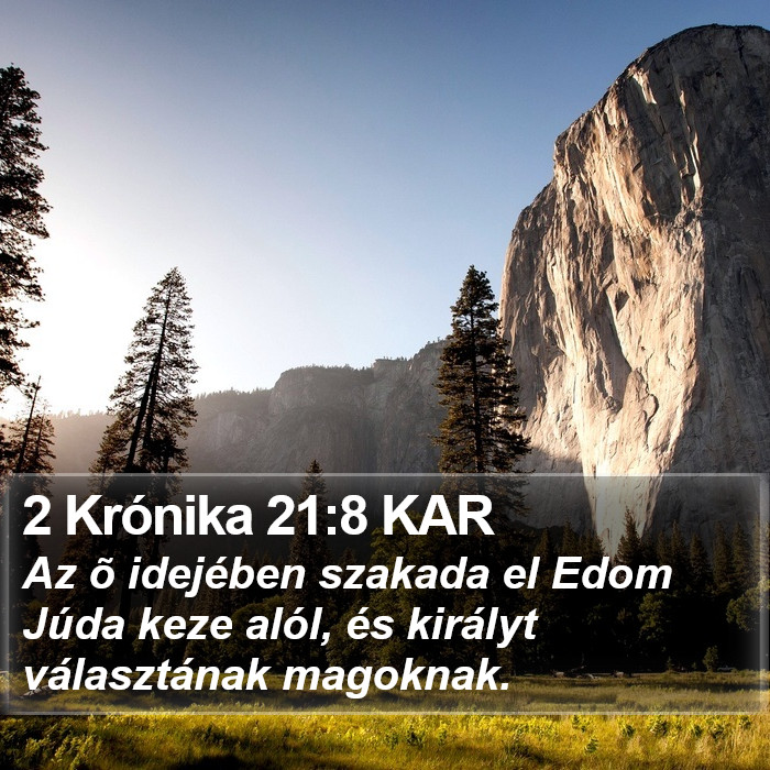 2 Krónika 21:8 KAR Bible Study