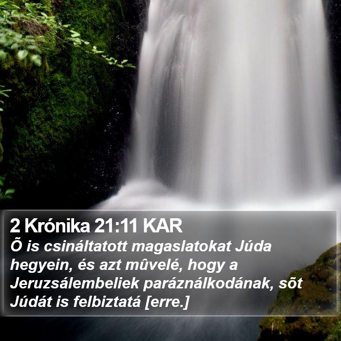 2 Krónika 21:11 KAR Bible Study