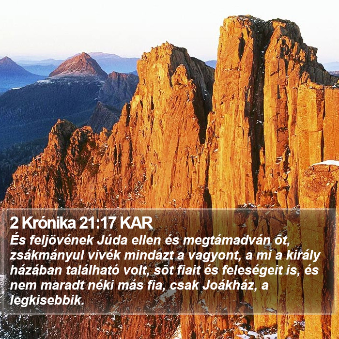 2 Krónika 21:17 KAR Bible Study