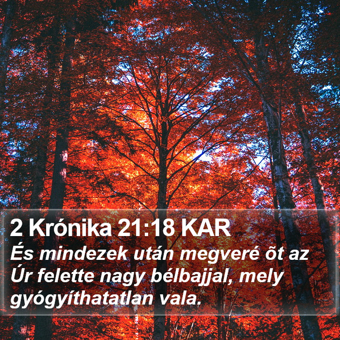 2 Krónika 21:18 KAR Bible Study