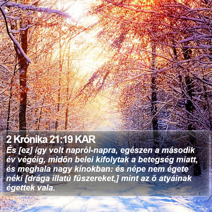 2 Krónika 21:19 KAR Bible Study