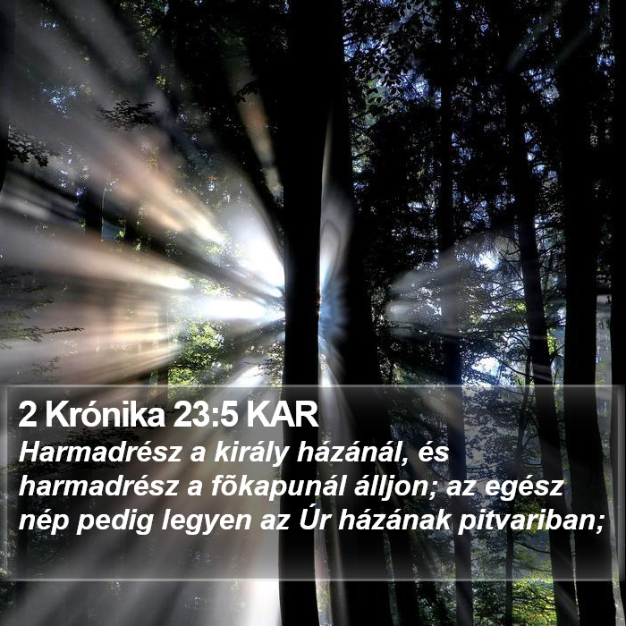 2 Krónika 23:5 KAR Bible Study