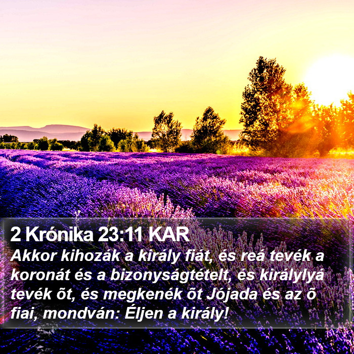 2 Krónika 23:11 KAR Bible Study