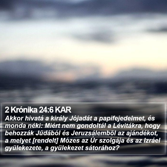 2 Krónika 24:6 KAR Bible Study