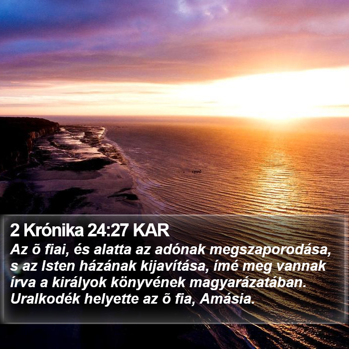 2 Krónika 24:27 KAR Bible Study