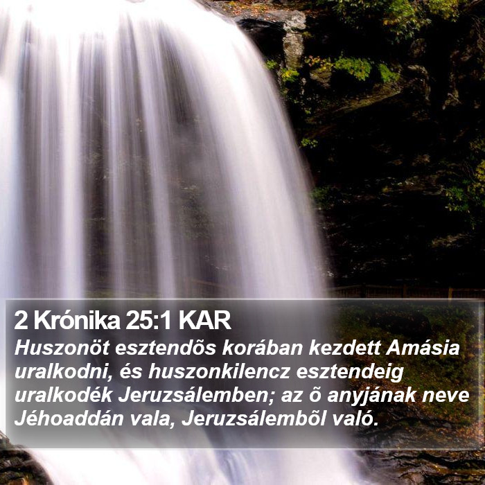 2 Krónika 25:1 KAR Bible Study