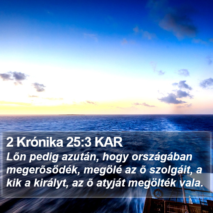 2 Krónika 25:3 KAR Bible Study