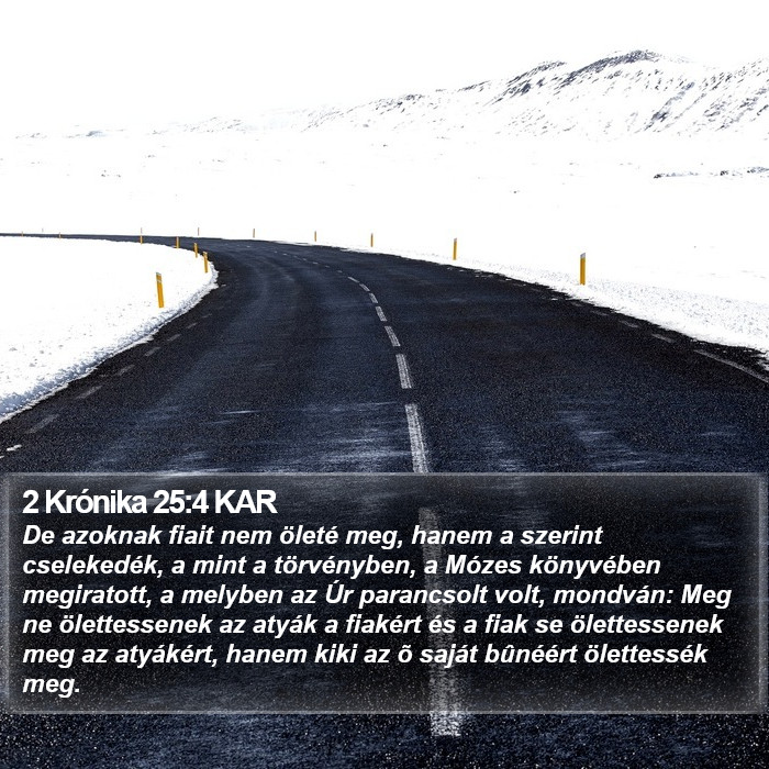 2 Krónika 25:4 KAR Bible Study