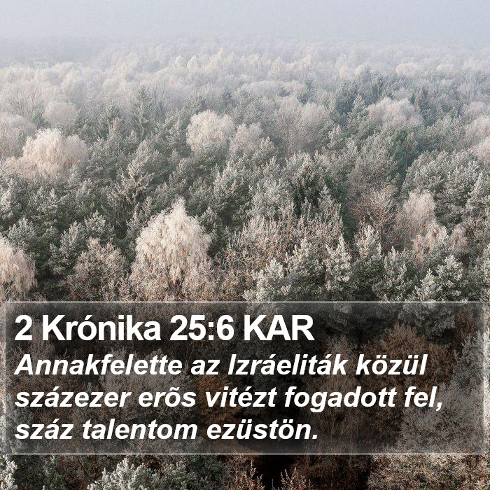 2 Krónika 25:6 KAR Bible Study