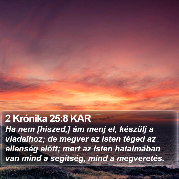 2 Krónika 25:8 KAR Bible Study