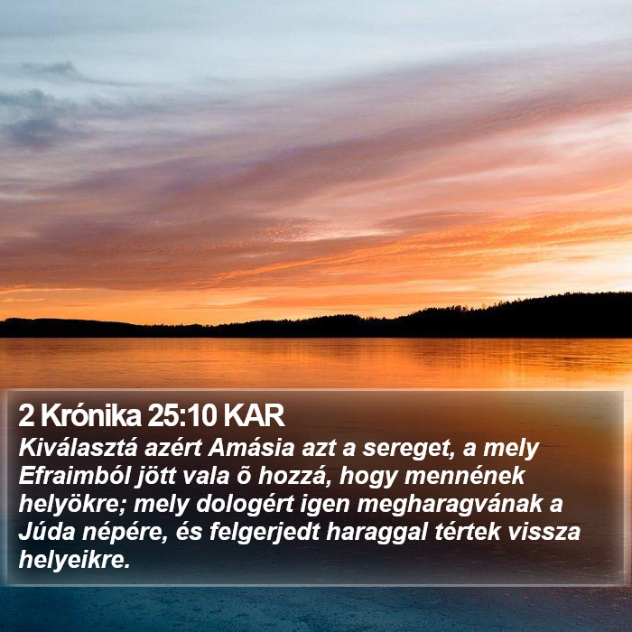 2 Krónika 25:10 KAR Bible Study