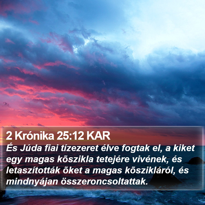 2 Krónika 25:12 KAR Bible Study