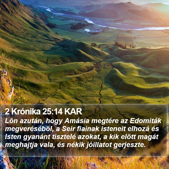 2 Krónika 25:14 KAR Bible Study