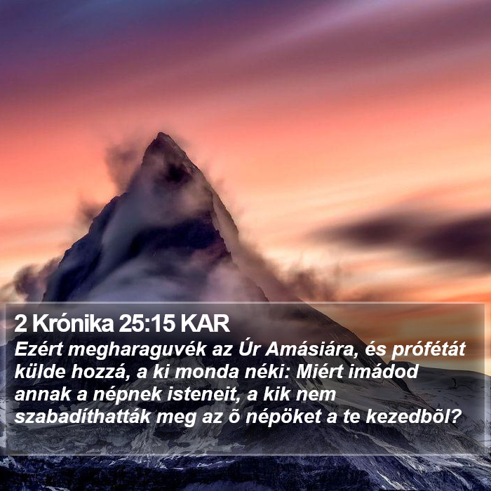 2 Krónika 25:15 KAR Bible Study