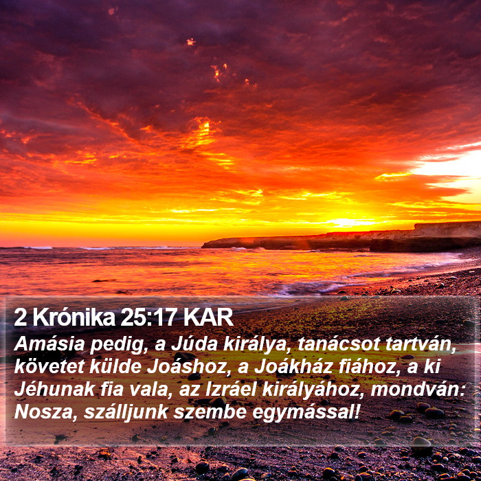 2 Krónika 25:17 KAR Bible Study