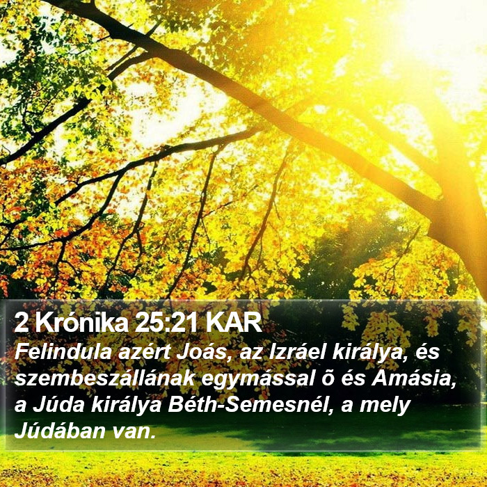 2 Krónika 25:21 KAR Bible Study