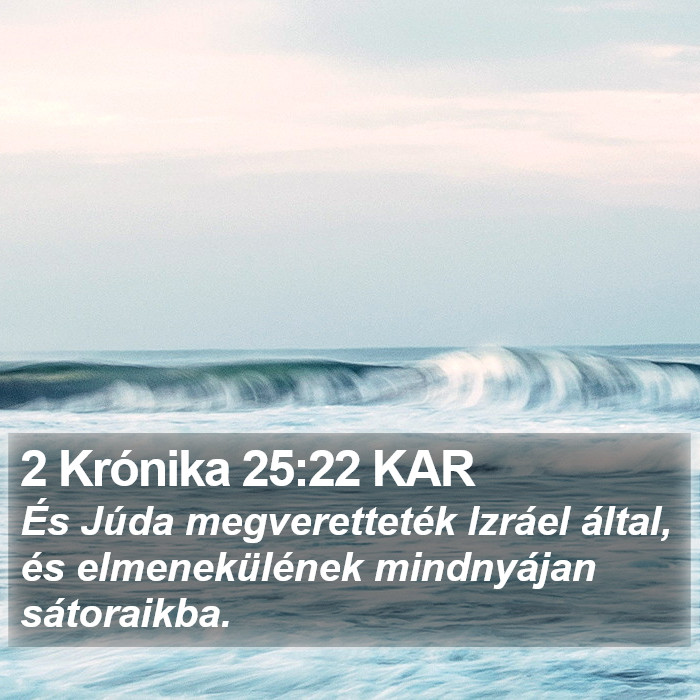 2 Krónika 25:22 KAR Bible Study