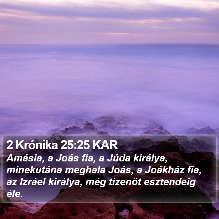 2 Krónika 25:25 KAR Bible Study