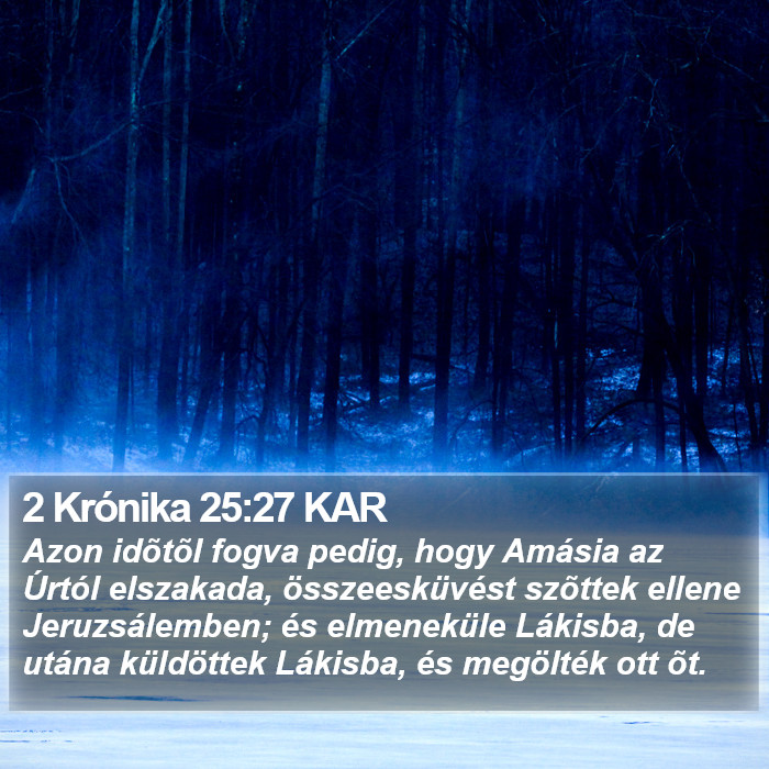 2 Krónika 25:27 KAR Bible Study