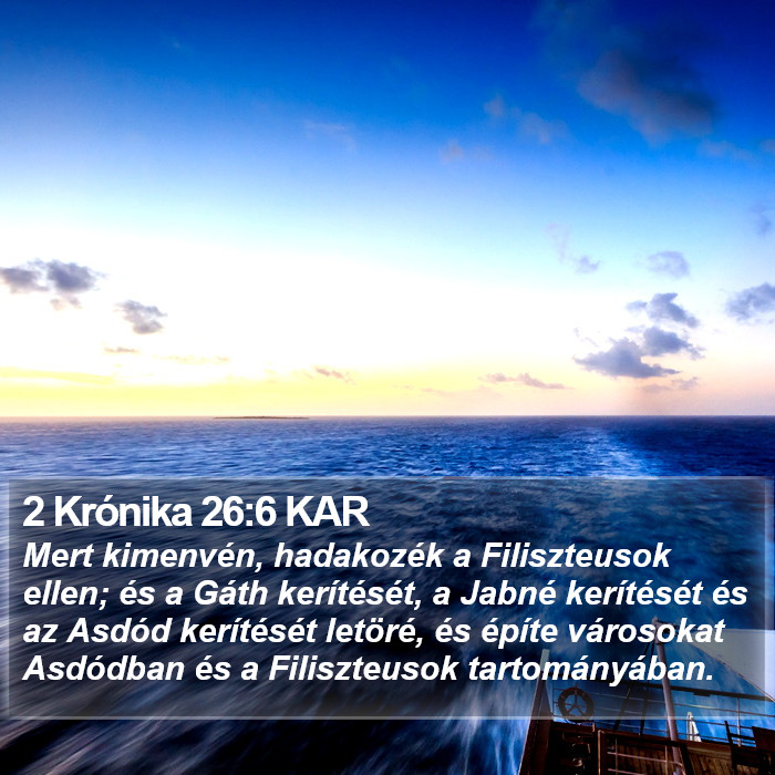 2 Krónika 26:6 KAR Bible Study