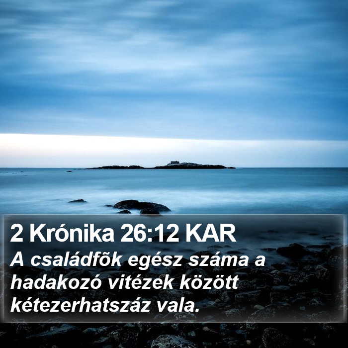 2 Krónika 26:12 KAR Bible Study