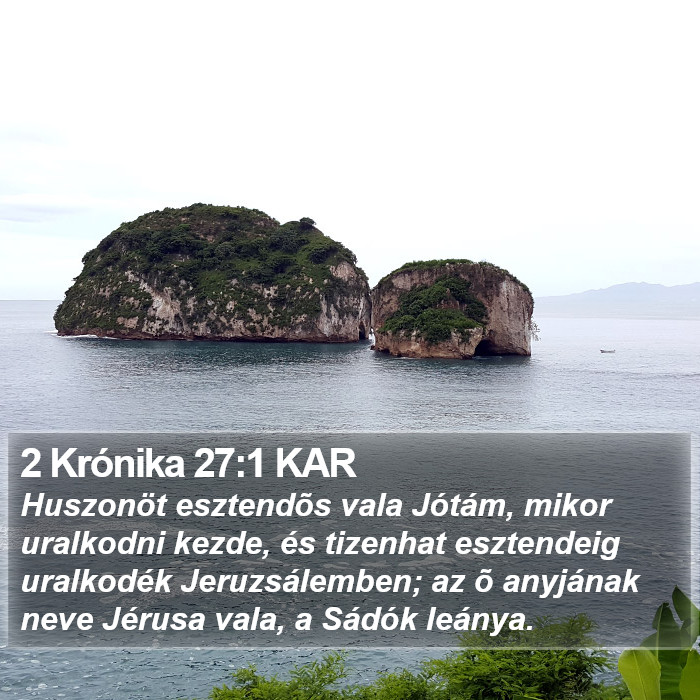 2 Krónika 27:1 KAR Bible Study