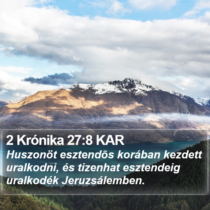 2 Krónika 27:8 KAR Bible Study