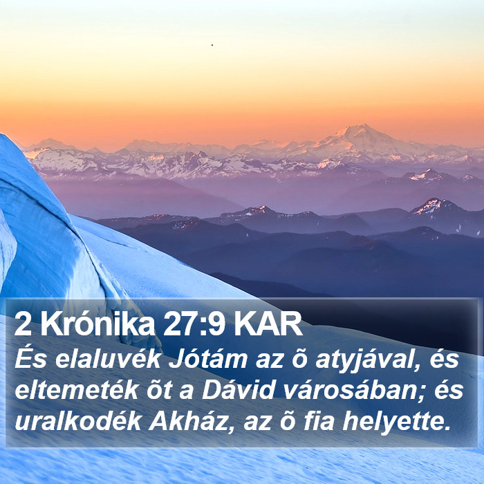 2 Krónika 27:9 KAR Bible Study