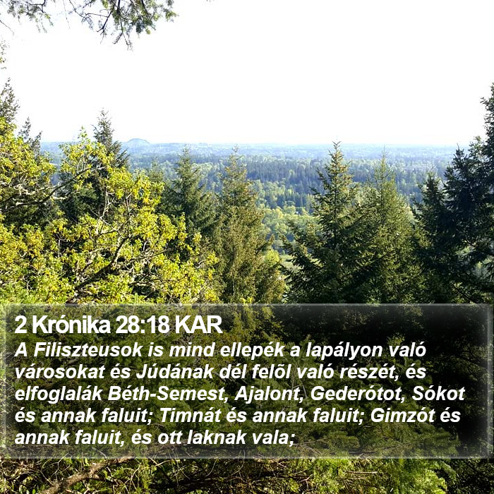 2 Krónika 28:18 KAR Bible Study