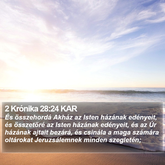 2 Krónika 28:24 KAR Bible Study