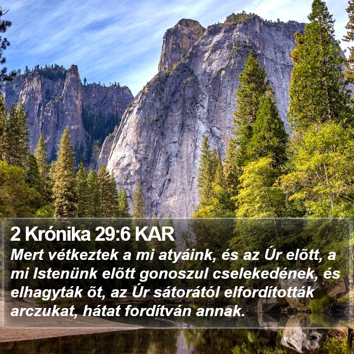 2 Krónika 29:6 KAR Bible Study